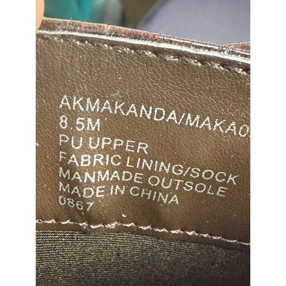 Anne Klein Makanda Ankle Boots Brown Croc Women's Size 8.5 Strappy Booties iFlex - Picture 9 of 11